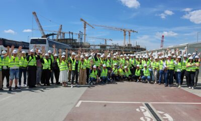 Učesnici 4.Vidovdanskog sabora na gradilištu EXPO