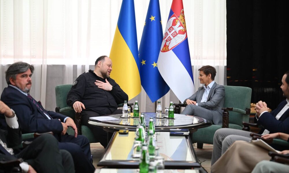 Predsednica Skupštine Srbije Ana Brbanić i predsednik ukrajinske Vrhovne Rade Ruslan Stefančuk
