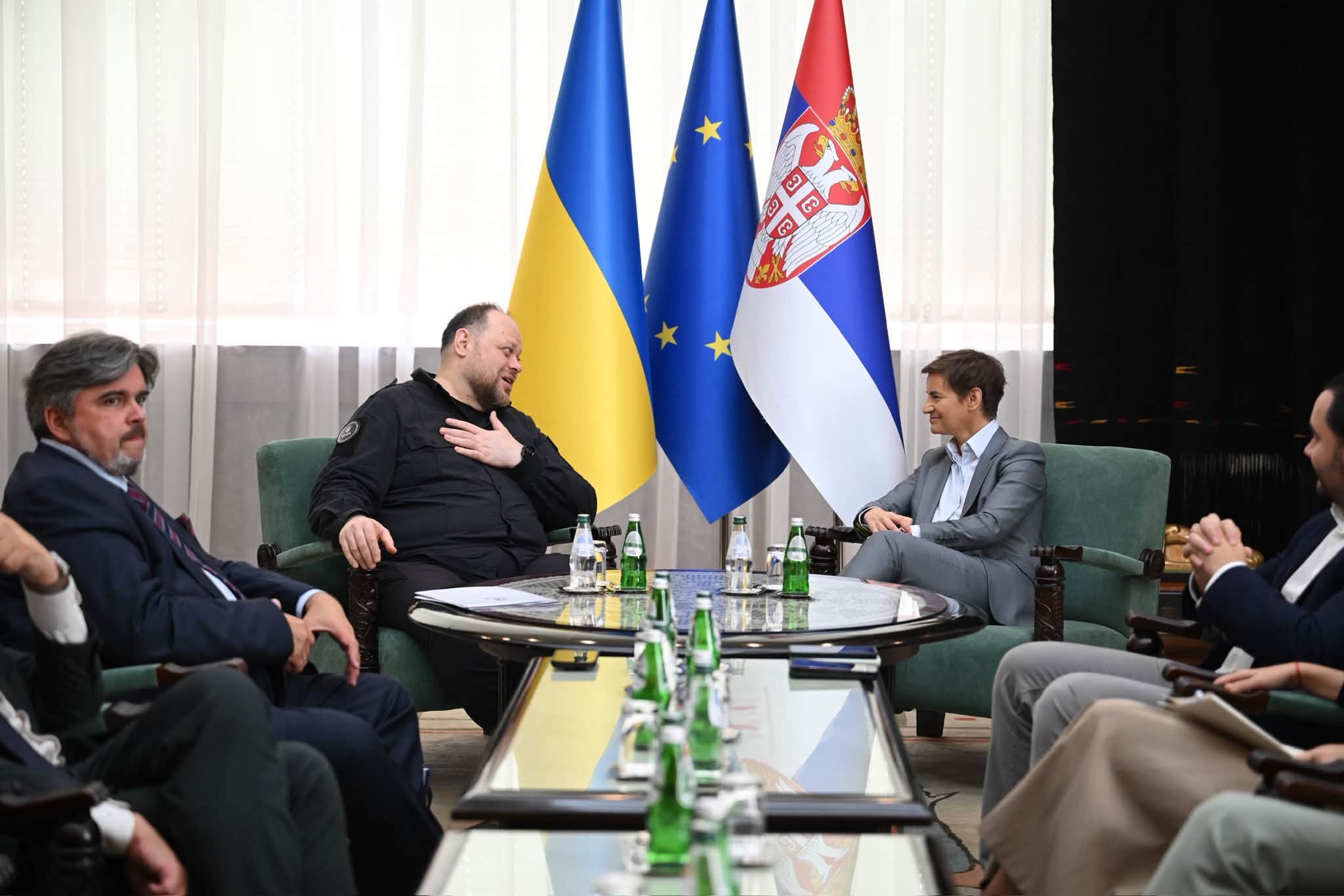 Predsednica Skupštine Srbije Ana Brbanić i predsednik ukrajinske Vrhovne Rade Ruslan Stefančuk