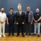 Vladimir Kokanović i deo uprave Asocijacija srpskih foklora dijaspore