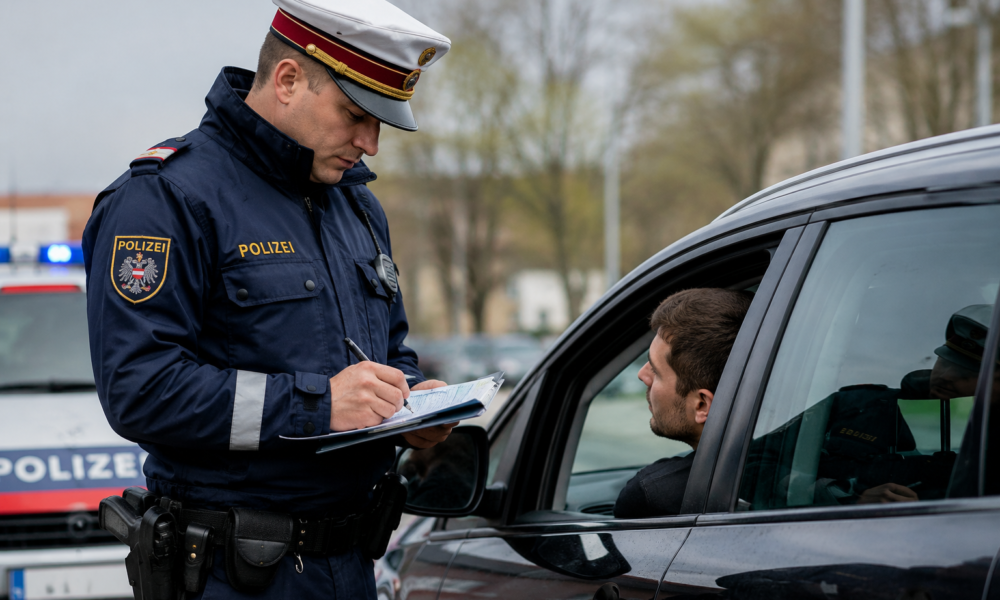 Austrijski policajac piše kaznu