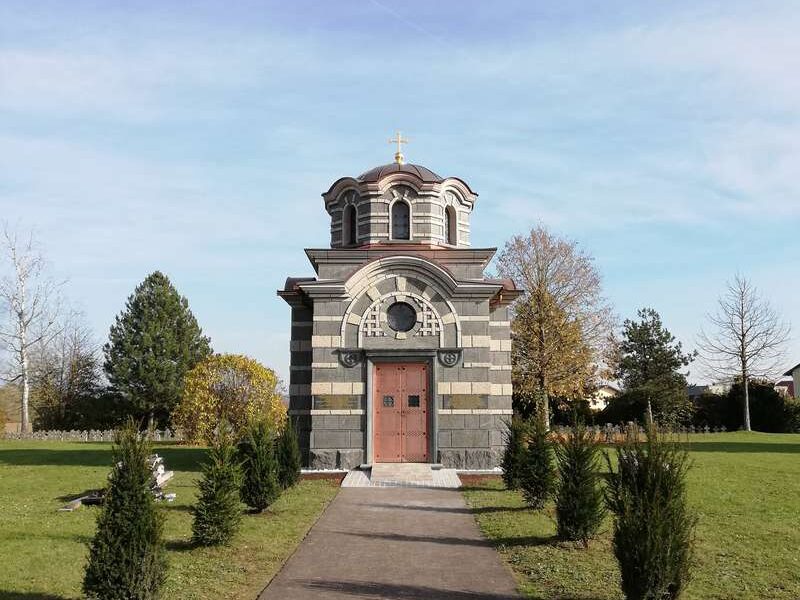 Kapela na vojnom groblju iz Prvog svetskog rata Rajfendorf-Mauthauzen