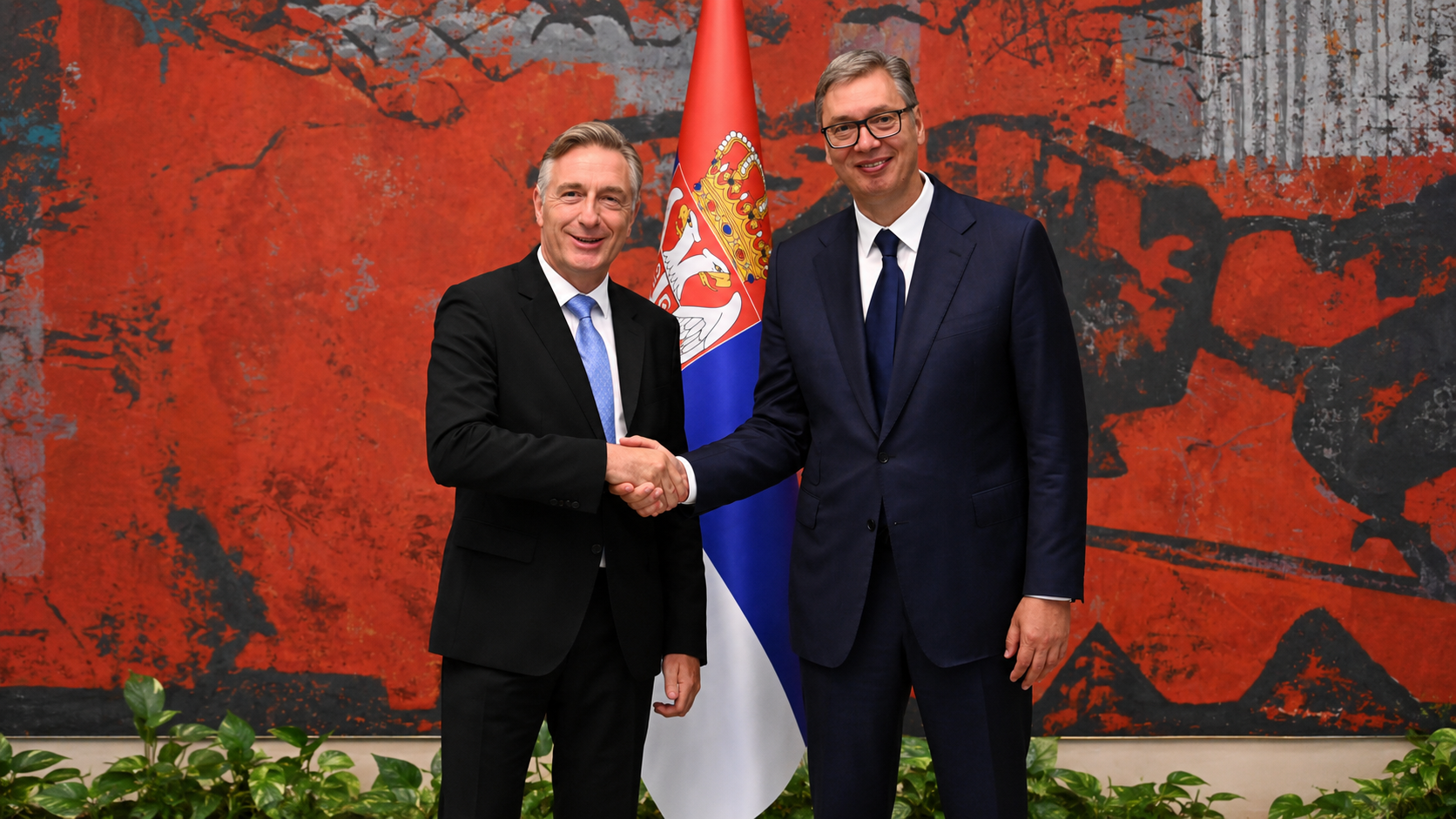Ambasador Austrije u Srbiji Enno Drofenik i pedsednik Srbije Aleksandar Vučić