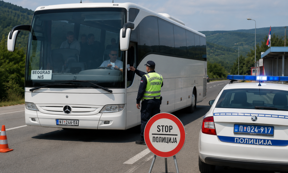 Kontrola autobusa u Srbiji