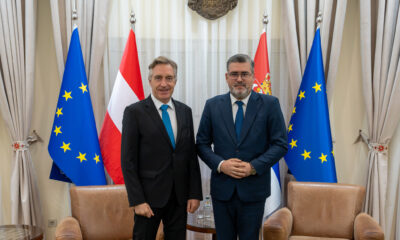 Ambasador Austrije Enno Drofenik i ministar Nemanja Starović