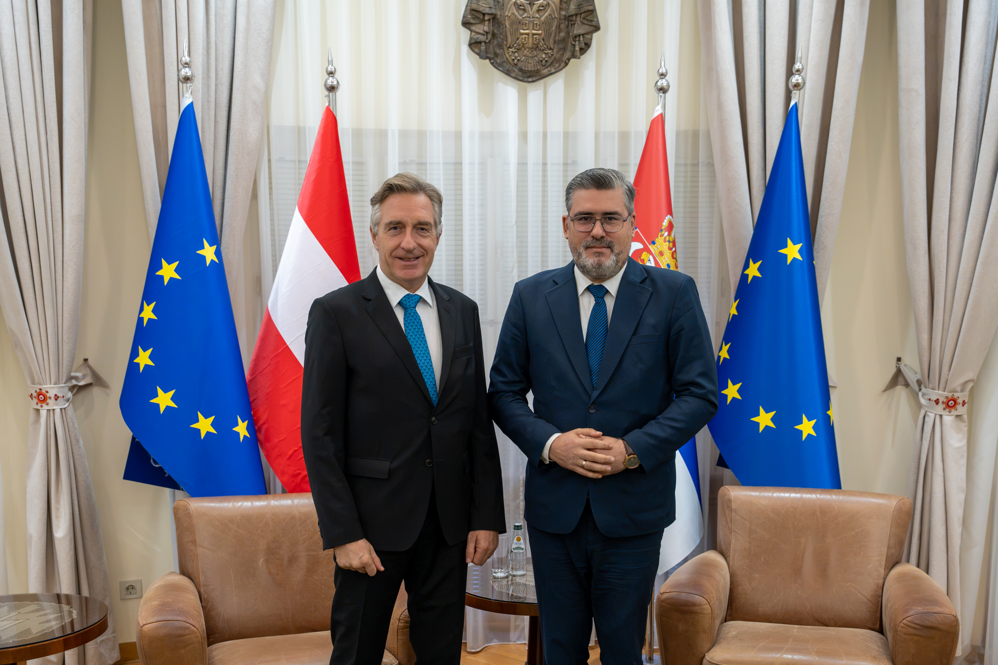Ambasador Austrije Enno Drofenik i ministar Nemanja Starović