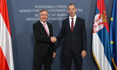 Ambasador Austrije u Srbiji Enno Drofenik i mininstar spoljnih poslova Srbije Marko Đurić