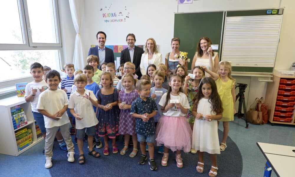 Početak školske godine - ministar obrazovanja Christoph Wiederkehr u Osnovnoj školi Alte Donau