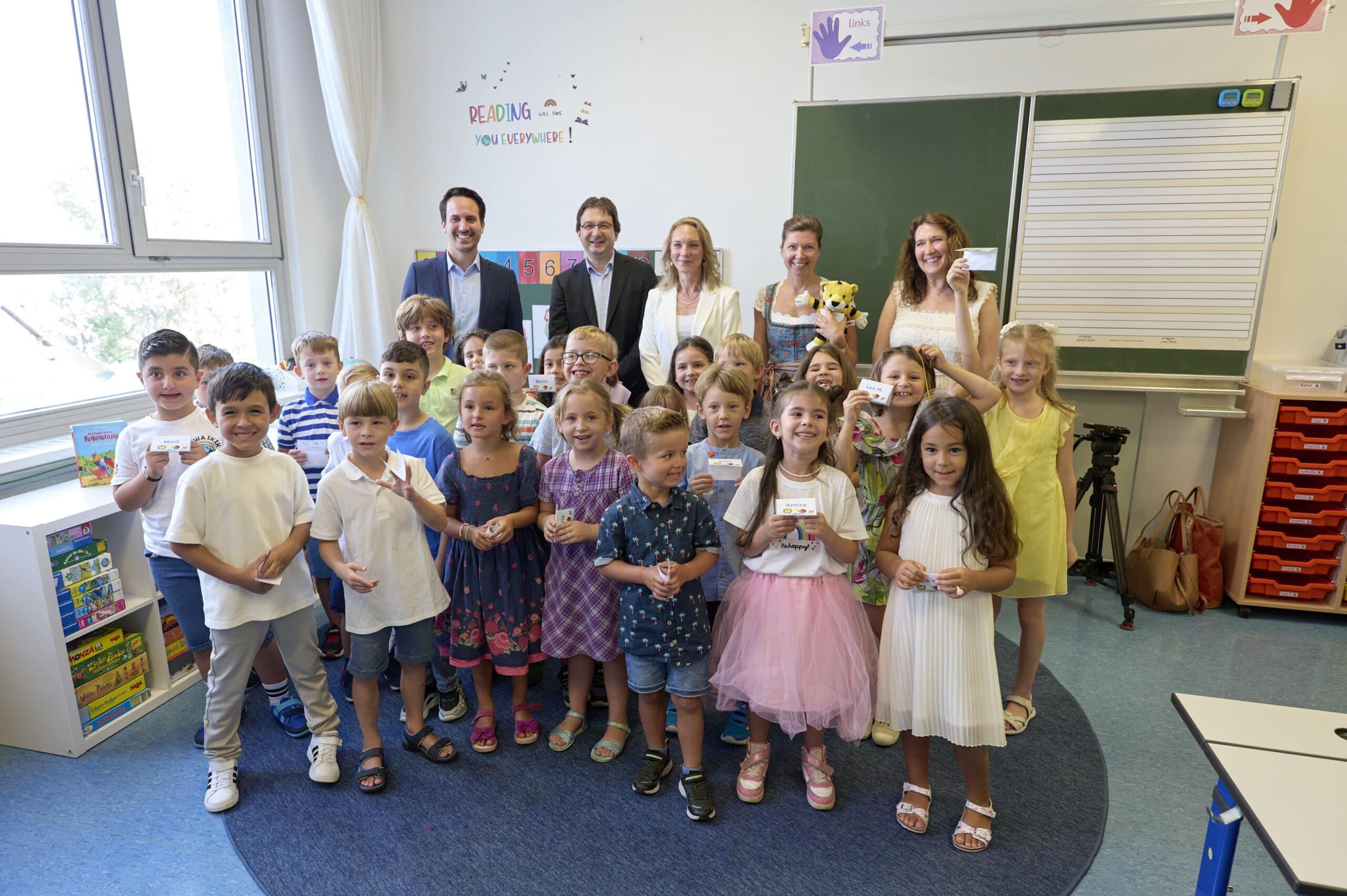 Početak školske godine - ministar obrazovanja Christoph Wiederkehr u Osnovnoj školi Alte Donau