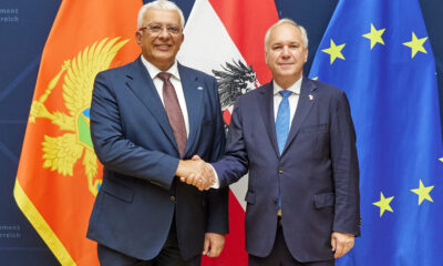 Predsednik Skupštine Crne Gore Andrija Mandić sa predsednikom austrijskog parlamenta Walterom Rosenkranzom