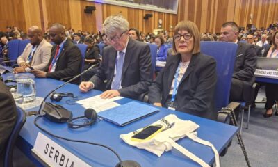 Ambasador Srbije pri međunarodnim organizacijama u Beču Žarko Obradović i predsednica vlade Vojvodine Maja Gojković