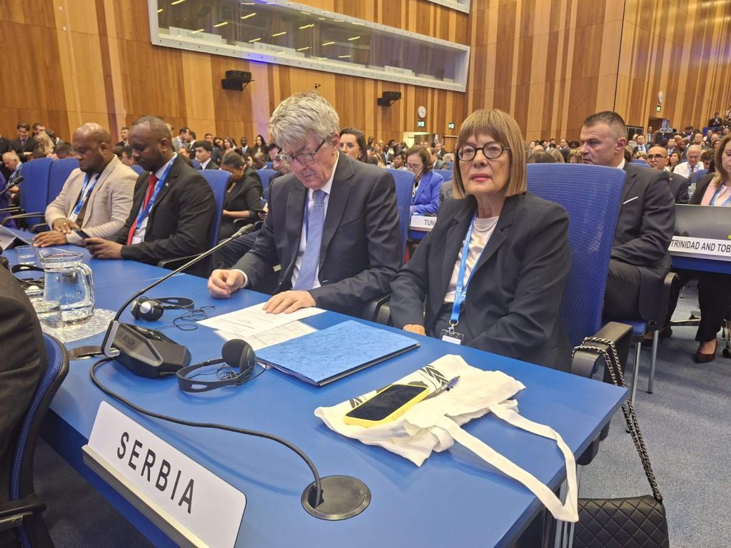 Ambasador Srbije pri međunarodnim organizacijama u Beču Žarko Obradović i predsednica vlade Vojvodine Maja Gojković