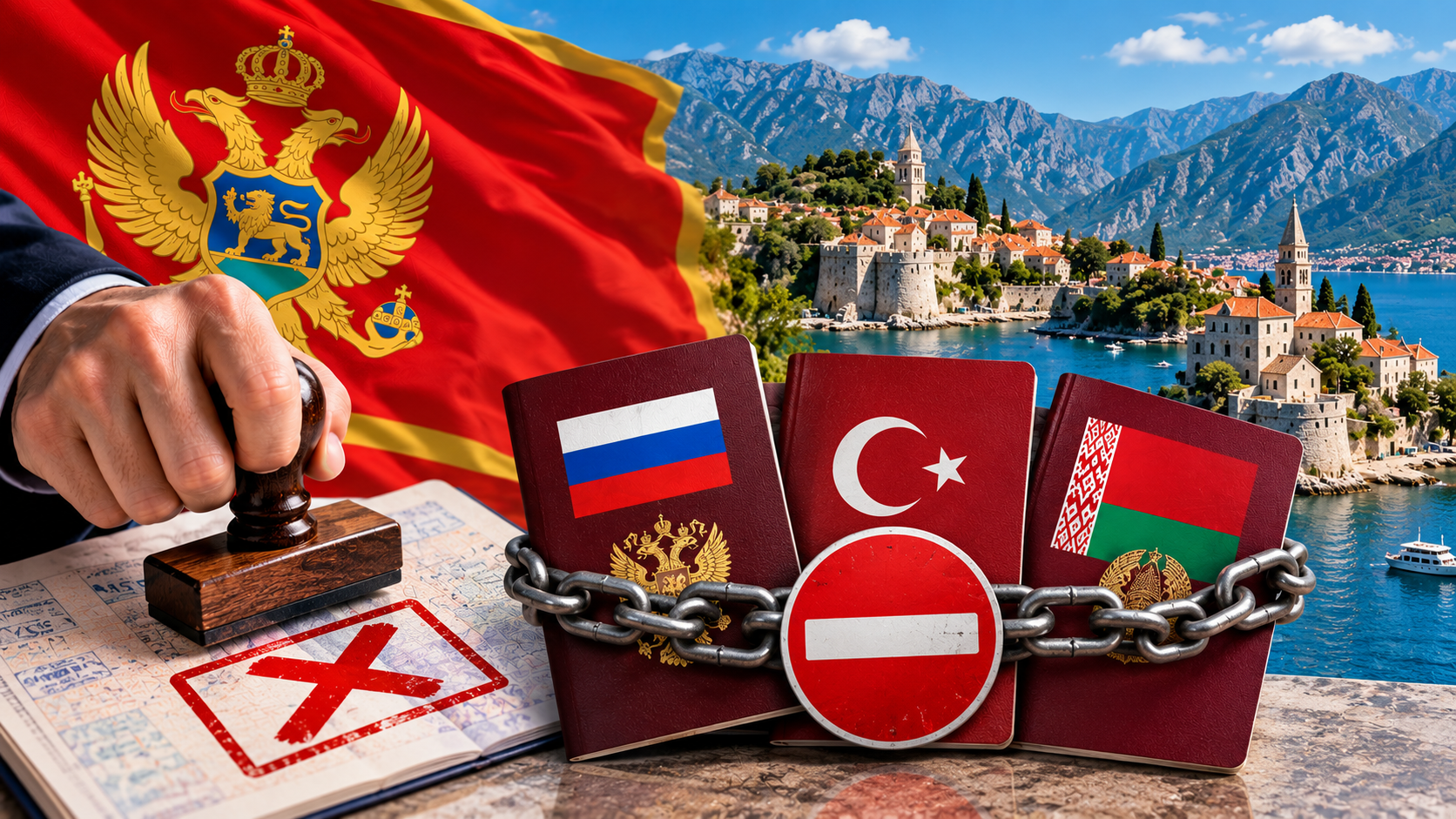 Crna Gora uvodi vize za Rusiju, Belorusiju i Tursku