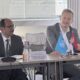 Mihailo Vesović, zamenik predsednika Privredne komore Srbije (PKS), i Kamal Kišore (Kamal Kishore), specijalni predstavnik generalnog sekretara Ujedinjenih nacija (UN) za smanjenje rizika od katastrofa