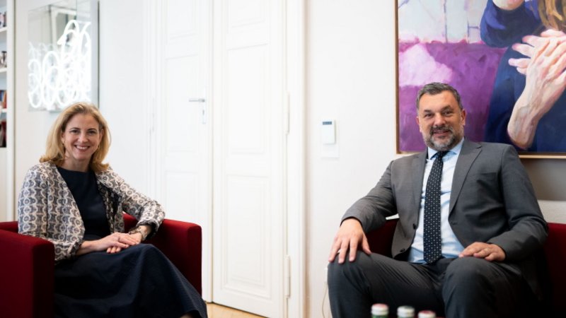 Ministarka spoljnih poslova Austrije Beate Meinl-Reisinger i ministar spoljnih poslova BiH Elmedin Konaković