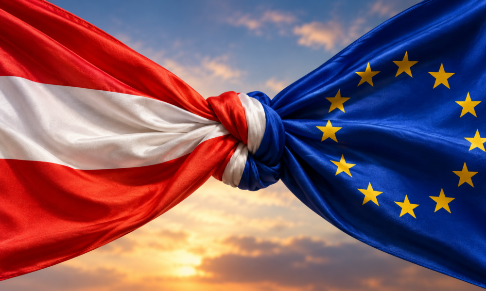 Zastava Austrije i EU